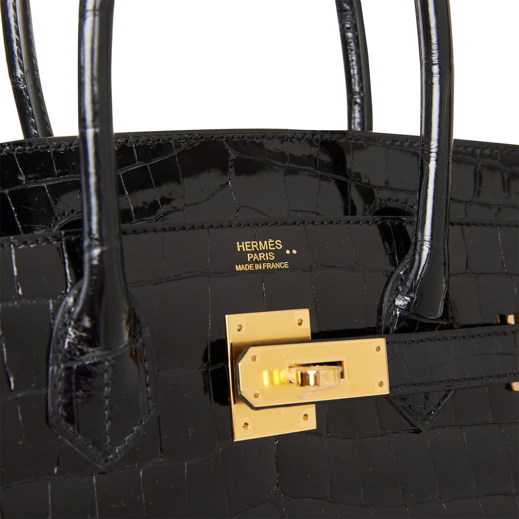 Hermes Birkin 30 Black Shiny Niloticus Crocodile Gold Hardware Payment 2 of 2
