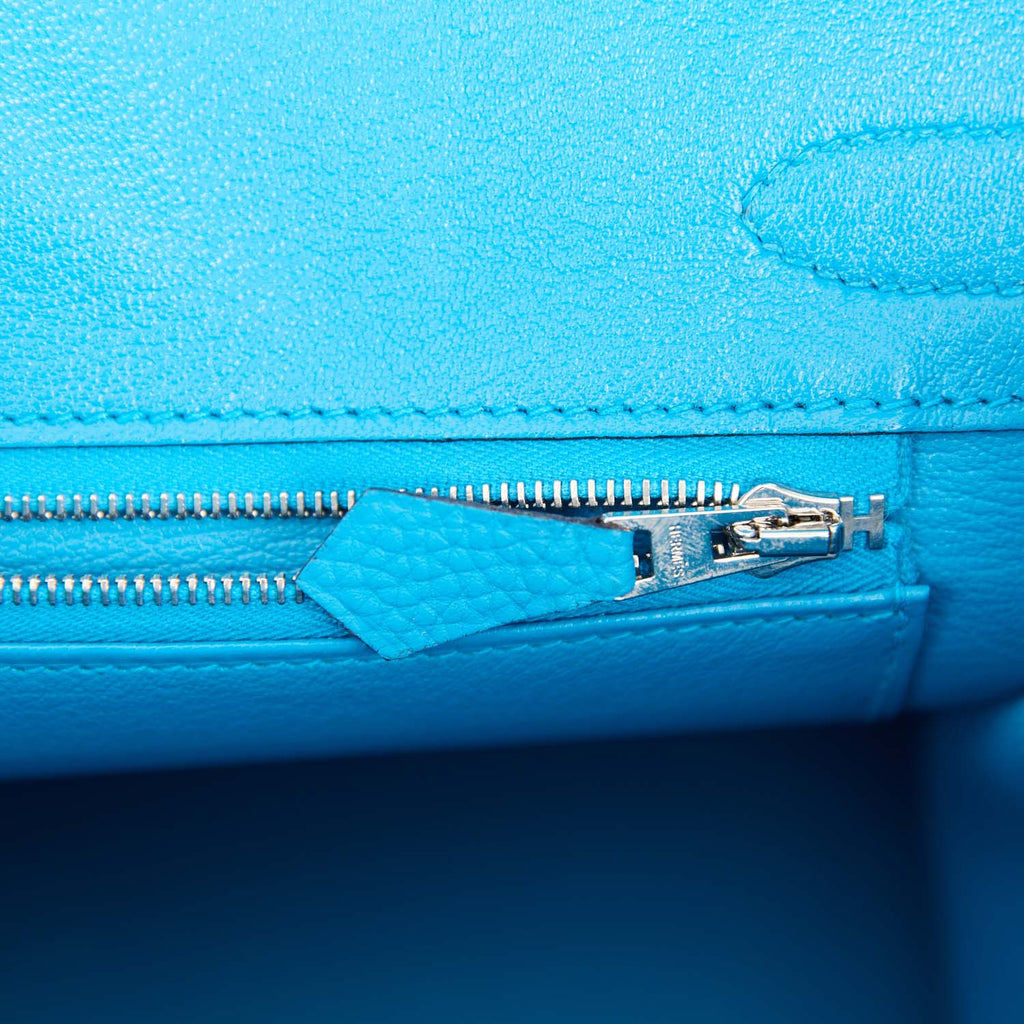 Hermes Birkin 30 Bleu Zanzibar Togo Palladium Hardware
