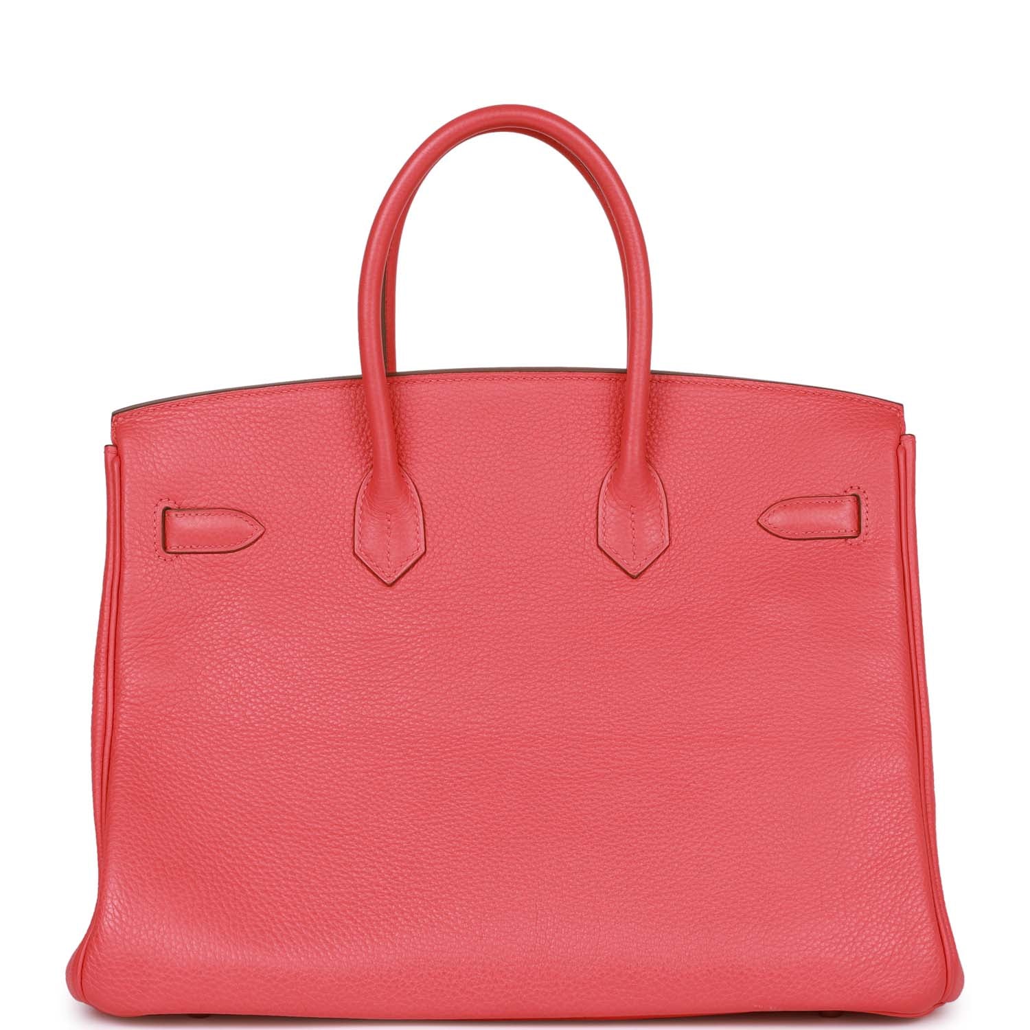 Pre-owned Hermes Birkin 35 Rose Jaipur Clemence Palladium Hardware