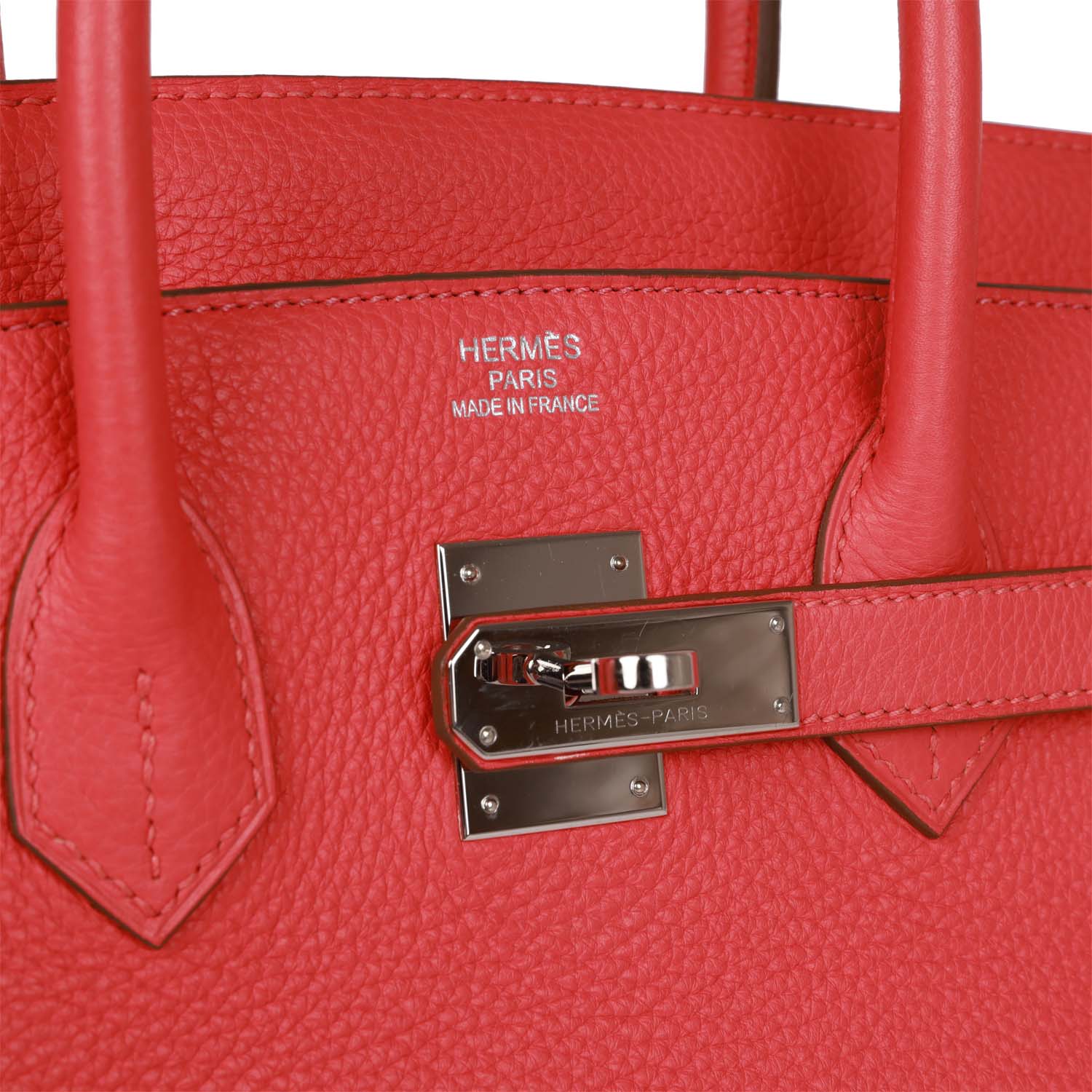 Pre-owned Hermes Birkin 35 Rose Jaipur Clemence Palladium Hardware