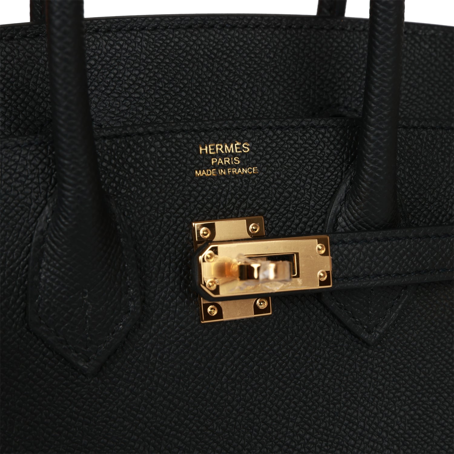 Hermes Birkin Sellier 25 Black Epsom Gold Hardware