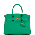 Pre-owned Hermes Birkin 30 Menthe Clemence Gold Hardware - Payment 5 for CD