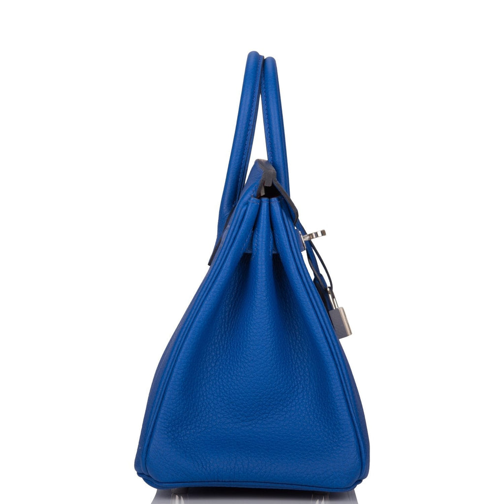 Hermes Birkin 25 Bleu Royal Verso Togo Palladium Hardware