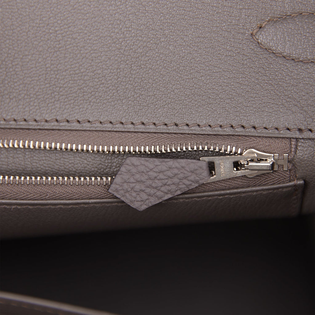 Hermes Birkin 35 Etain Togo Palladium Hardware