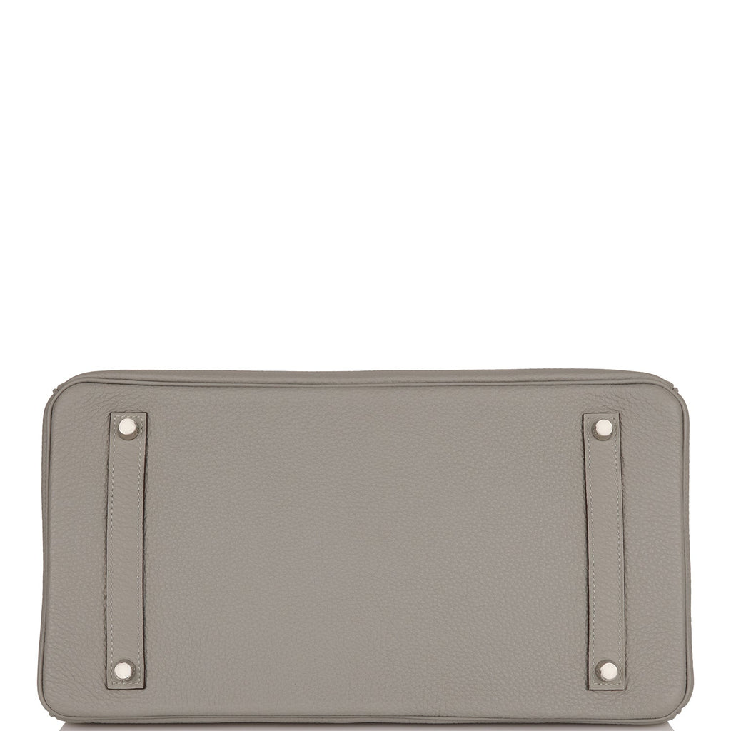 Hermes Birkin 35 Gris Mouette Verso Togo Palladium Hardware