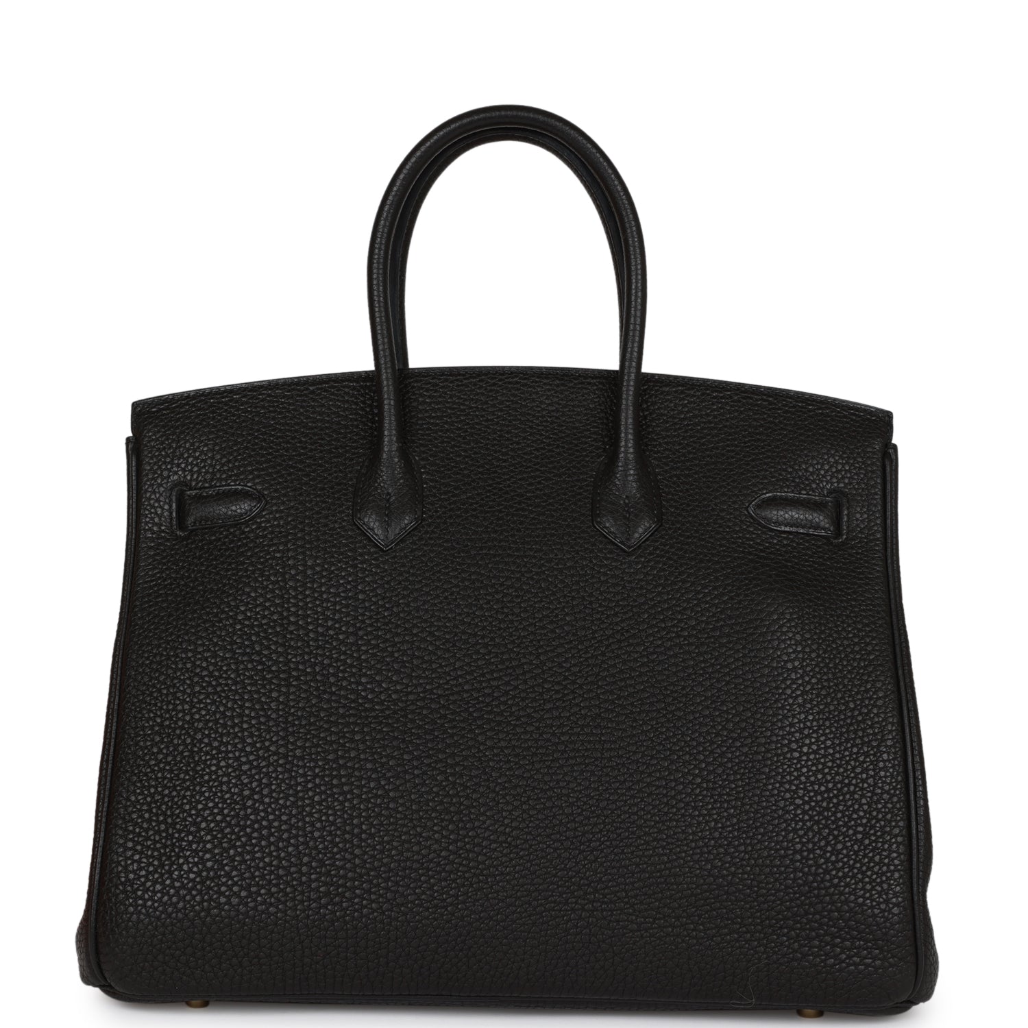 Pre-owned Hermes Birkin 35 Black Togo Gold Hardware