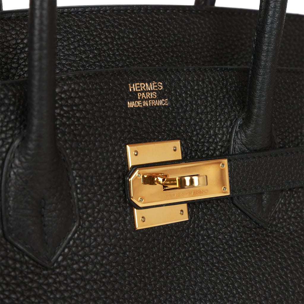 Pre-owned Hermes Birkin 35 Black Togo Gold Hardware