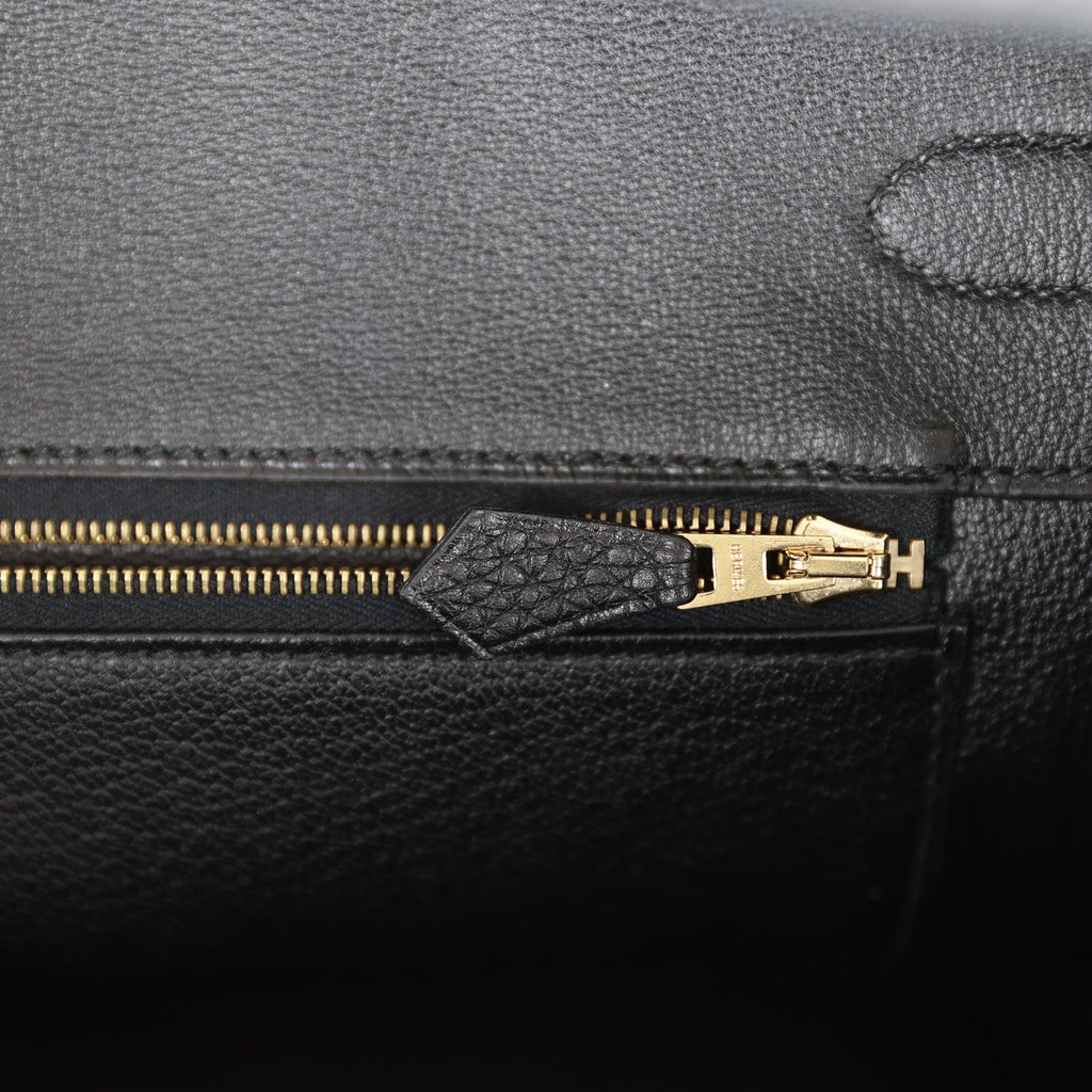 Pre-owned Hermes Birkin 35 Black Togo Gold Hardware