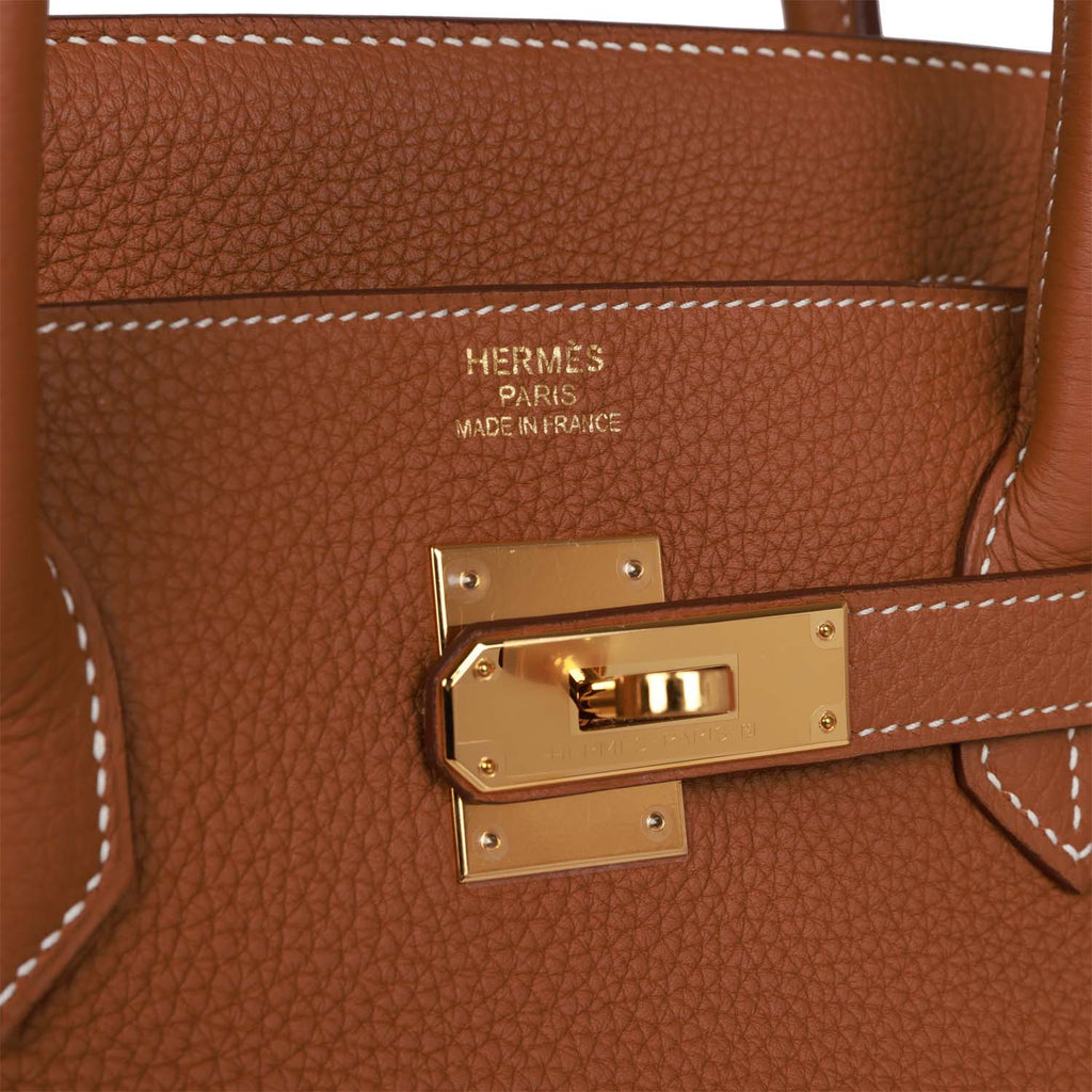 Pre-owned Hermes Birkin 40 Gold Togo Gold Hardware