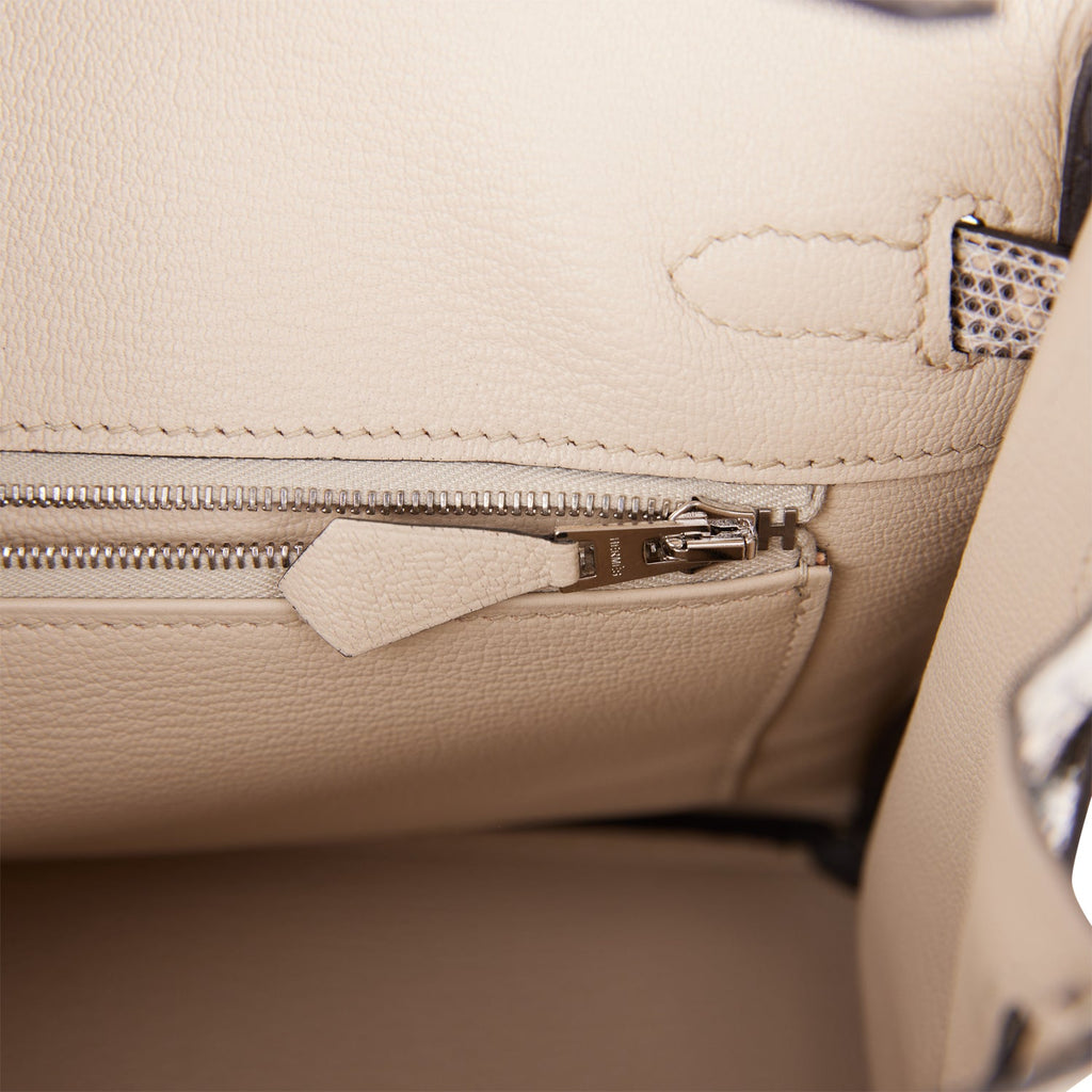 Hermes Birkin 25 Ombre Shiny Salvator Lizard Palladium Hardware
