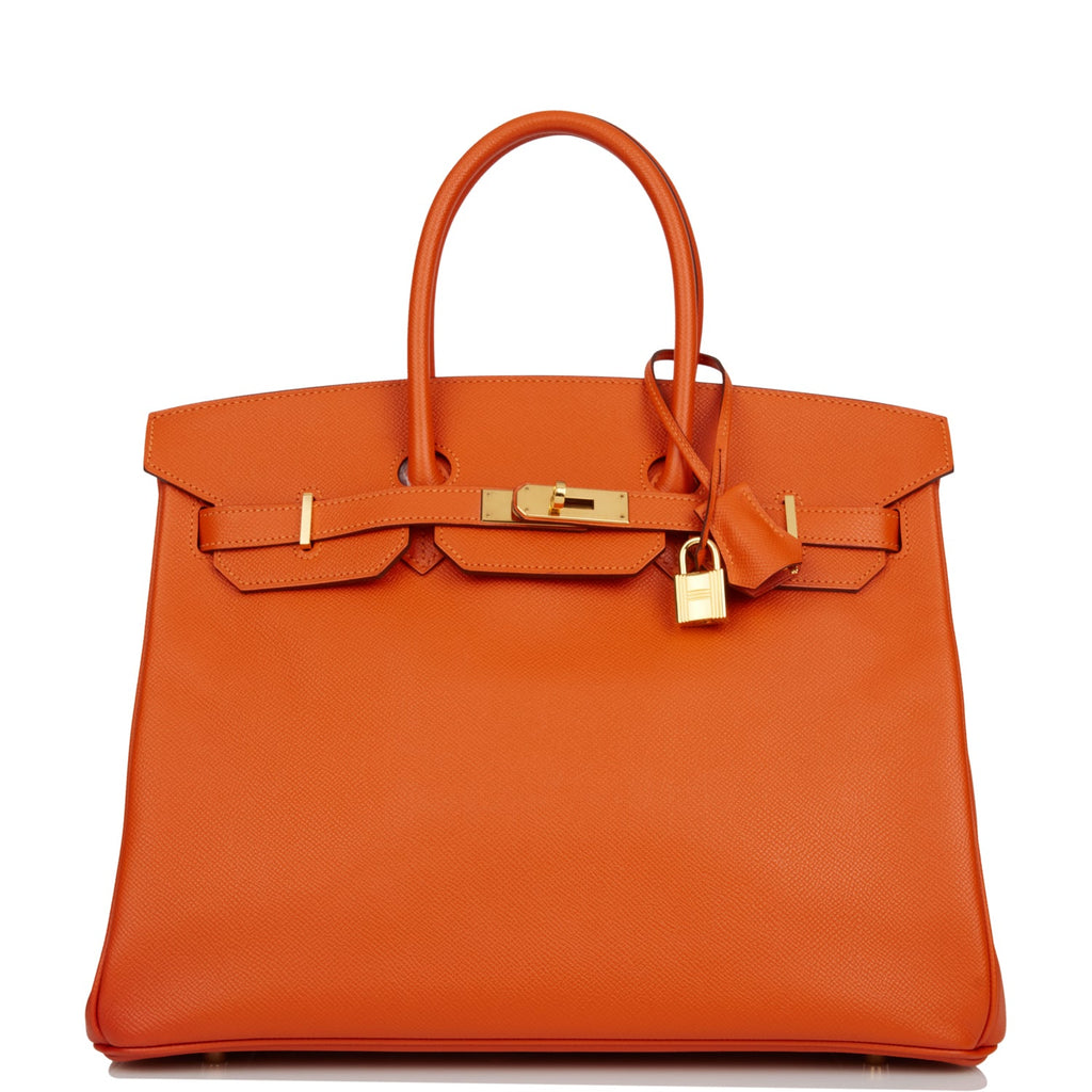 Pre-owned Hermes Birkin 35 Mangue Epsom Gold Hardware