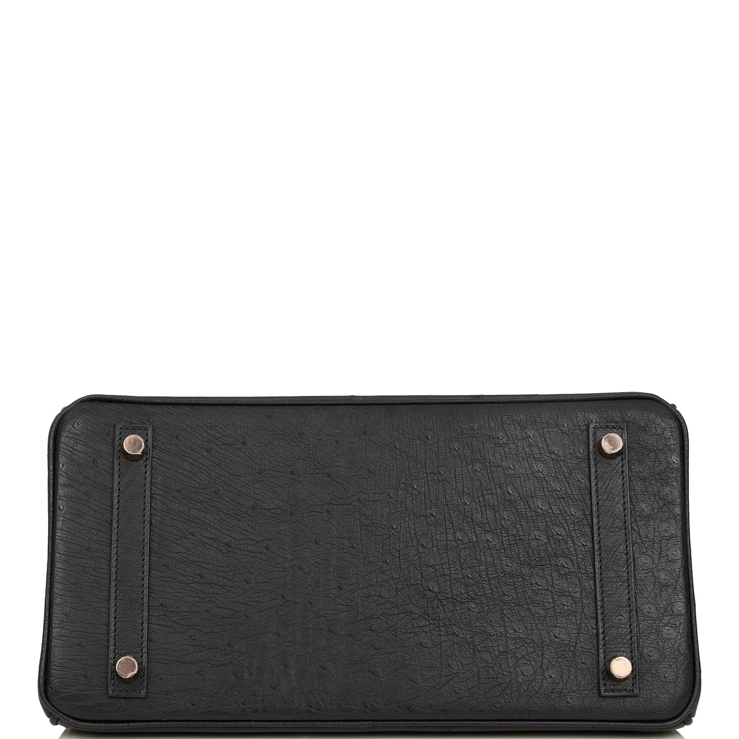 Hermes Birkin 30 Black Ostrich Rose Gold Hardware