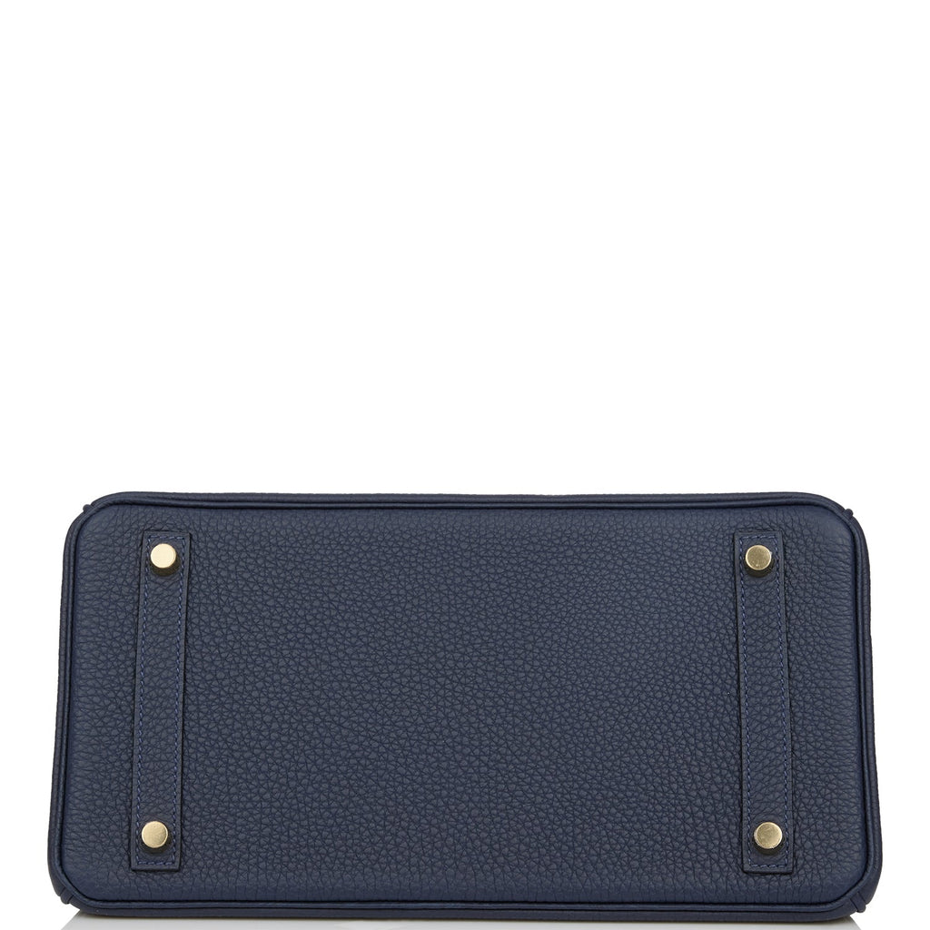 Hermes Birkin 30 Bleu Nuit Togo Gold Hardware