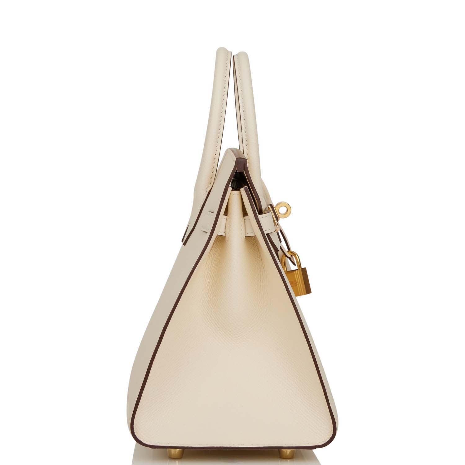 Hermes Birkin Sellier 25 Nata Epsom Gold Hardware