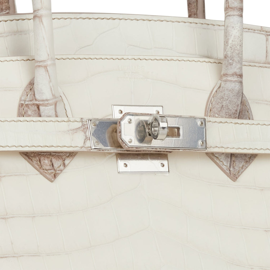 Hermes Birkin 30 Himalaya Niloticus Crocodile Palladium Hardware
