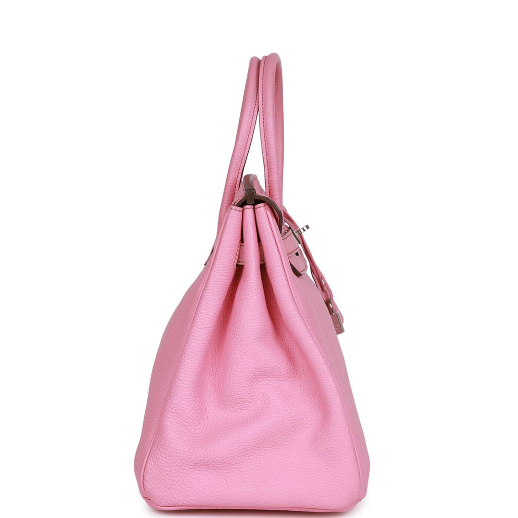 Pre-owned Hermes Birkin 35 Bubblegum Togo Palladium Hardware