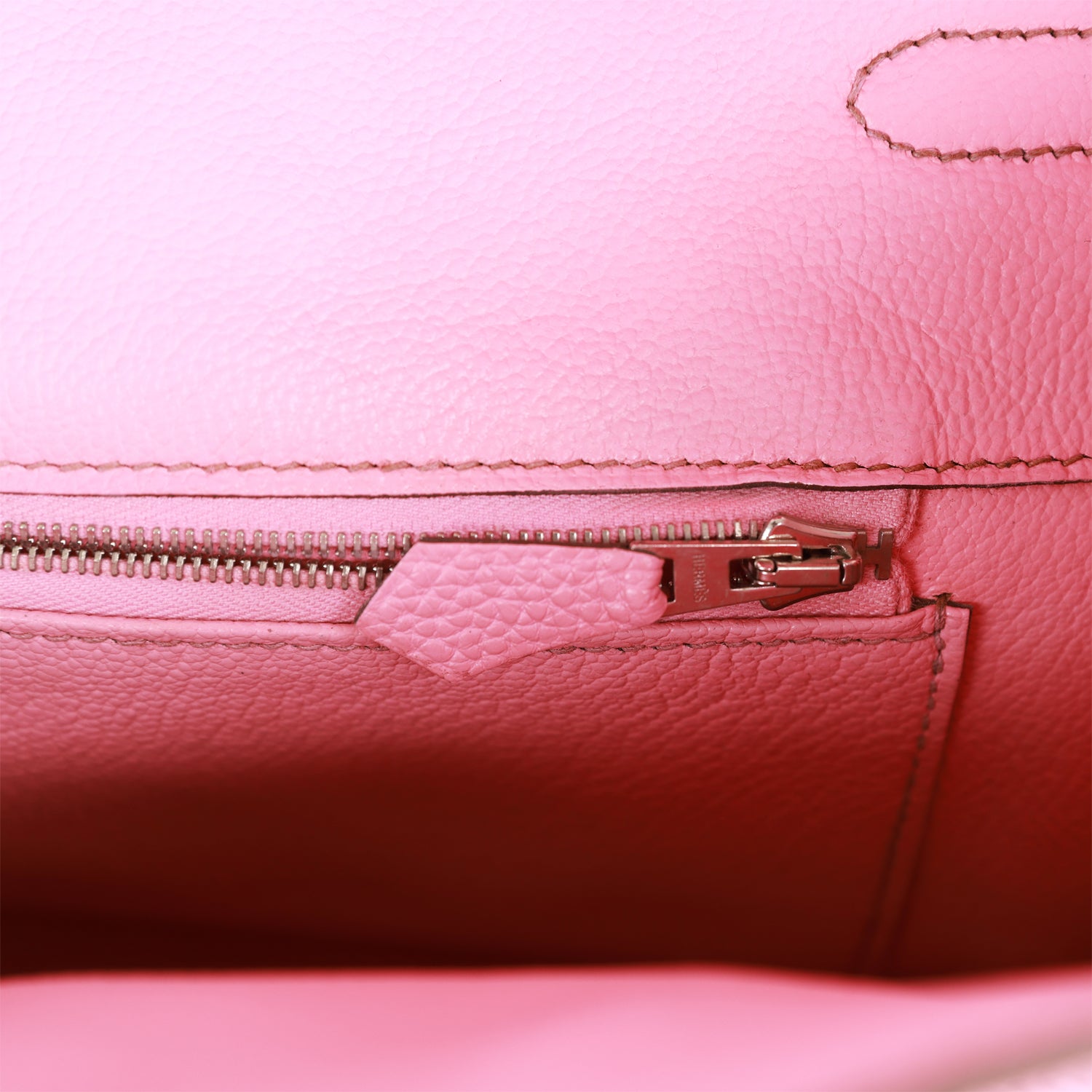 Pre-owned Hermes Birkin 35 Bubblegum Togo Palladium Hardware