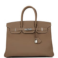 Hermes Birkin 35 Etoupe Togo Palladium Hardware