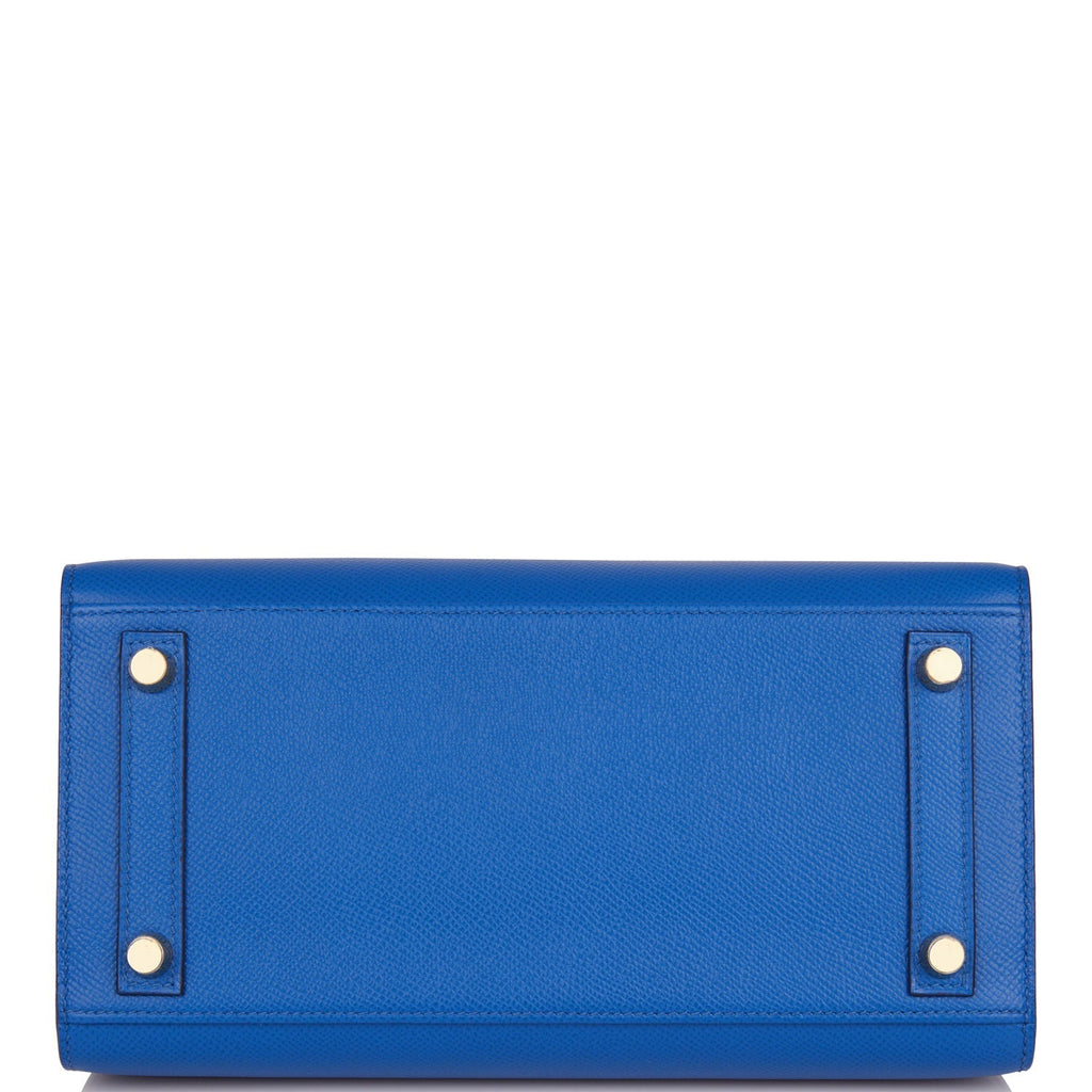 Hermes Birkin Sellier 25 Bleu France Epsom Gold Hardware
