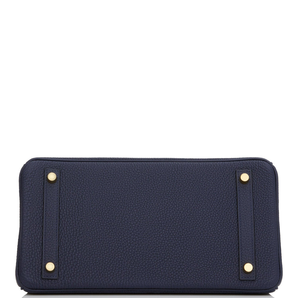 Hermes Birkin 30 Bleu Nuit Togo Gold Hardware