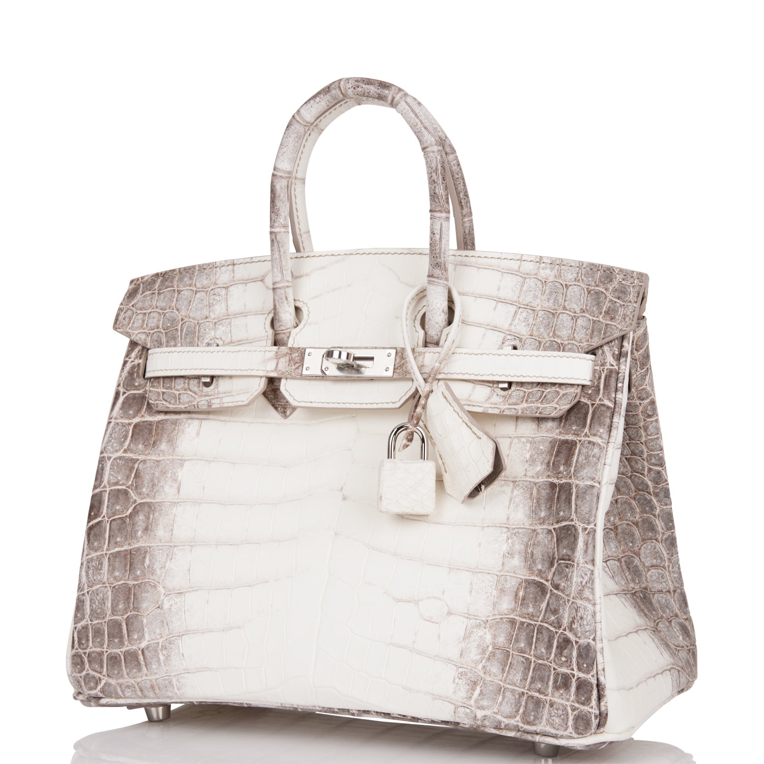 Hermes Birkin 25 Himalaya Niloticus Crocodile Palladium Hardware