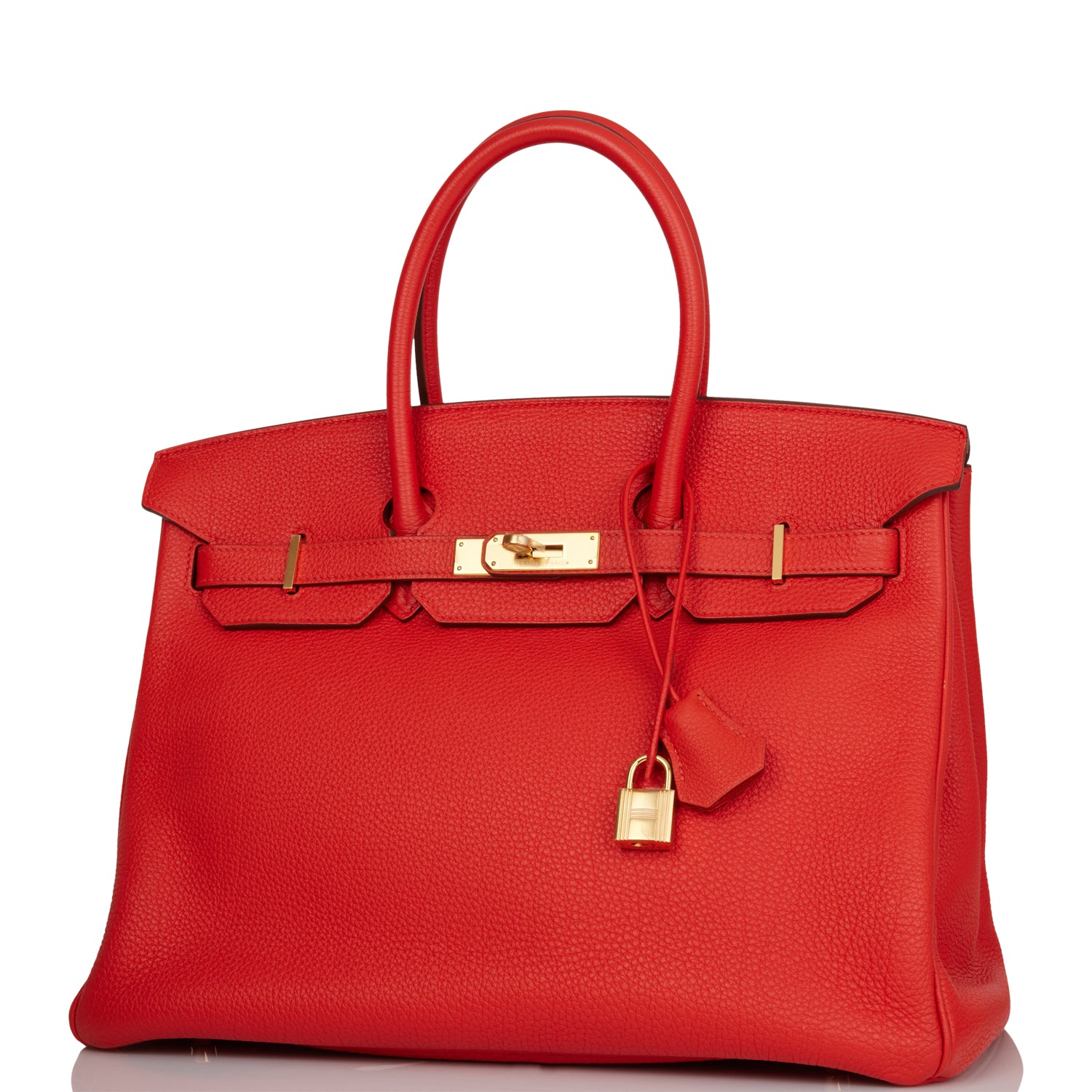 Pre-owned Hermes Birkin 35 Capucine Togo Gold Hardware
