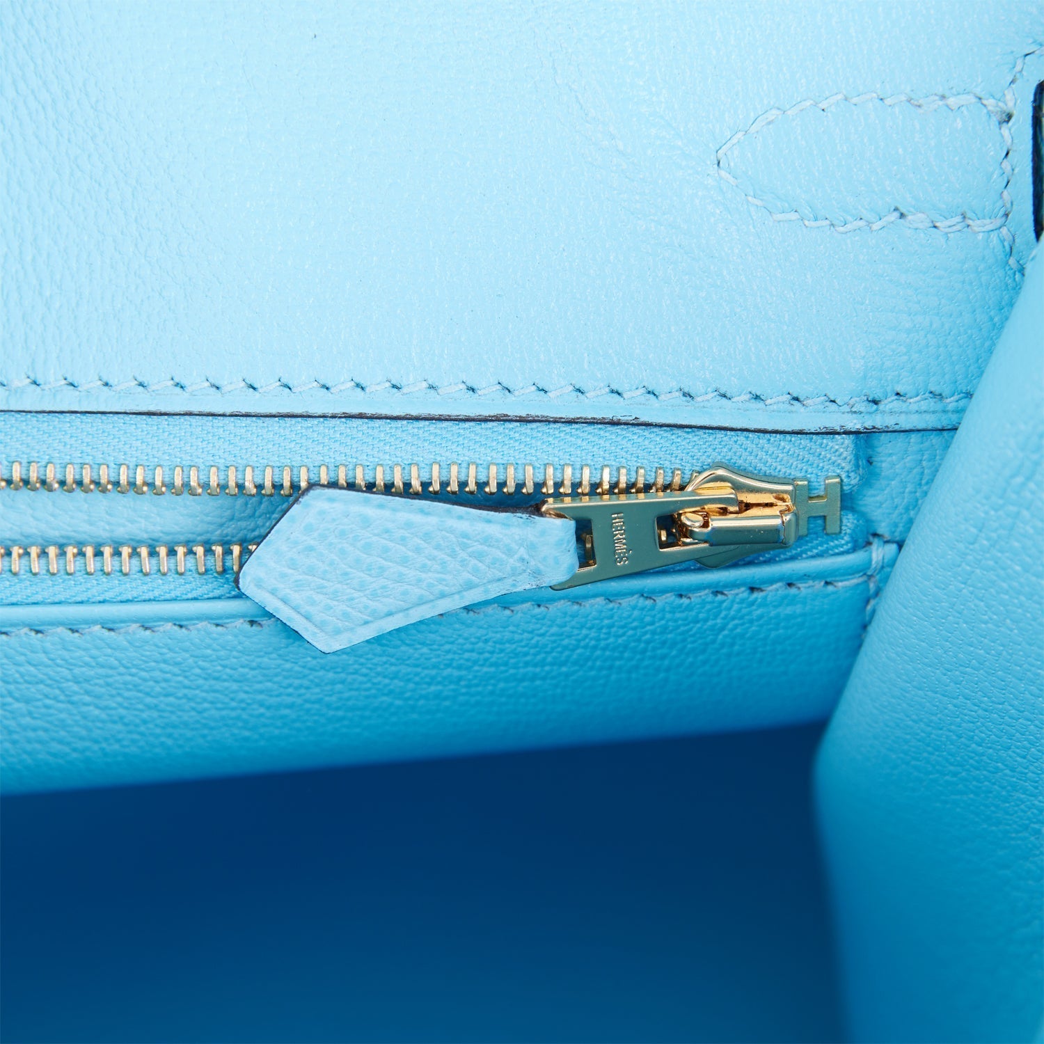 Hermes Birkin Sellier 25 Celeste Epsom Gold Hardware