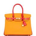Hermes Birkin 30 Jaune D'Or and Rose Jaipur Epsom Brushed Gold Hardware
