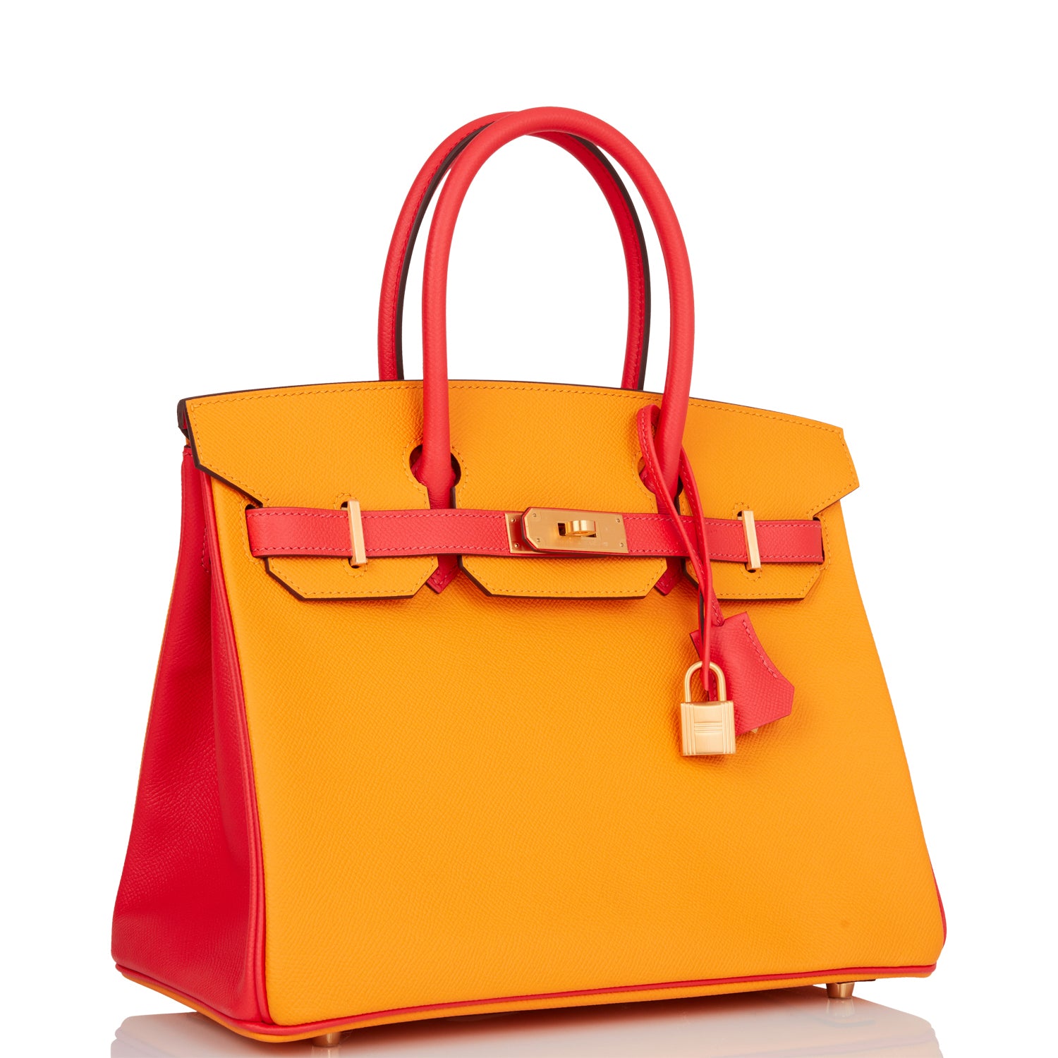 Hermes Birkin 30 Jaune D'Or and Rose Jaipur Epsom Brushed Gold Hardware