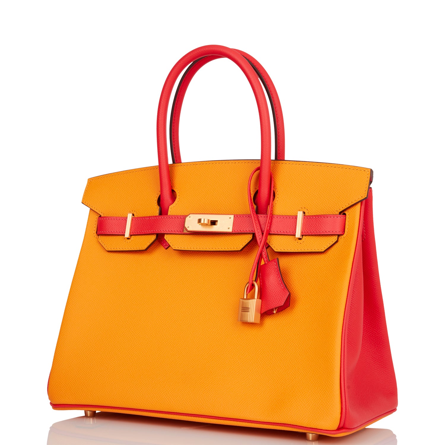 Hermes Birkin 30 Jaune D'Or and Rose Jaipur Epsom Brushed Gold Hardware