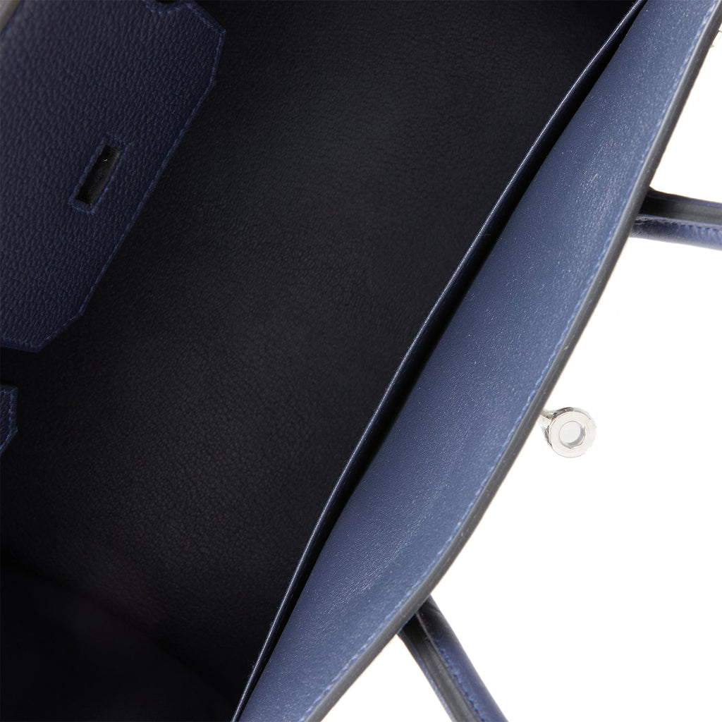 Hermes Birkin 35 Bleu Nuit Togo Palladium Hardware