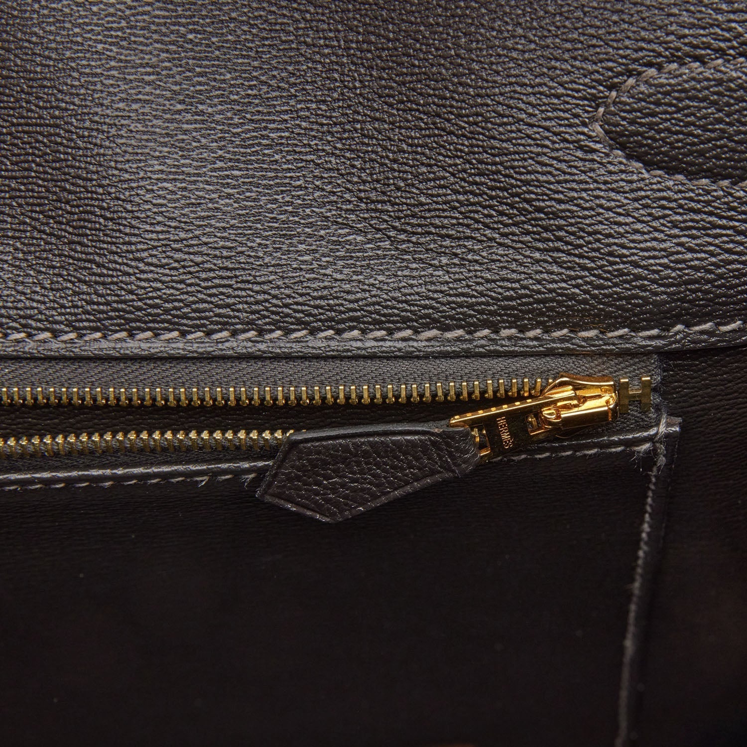 Pre-owned Hermes Birkin 35 Graphite Shiny Porosus Crocodile Gold Hardware