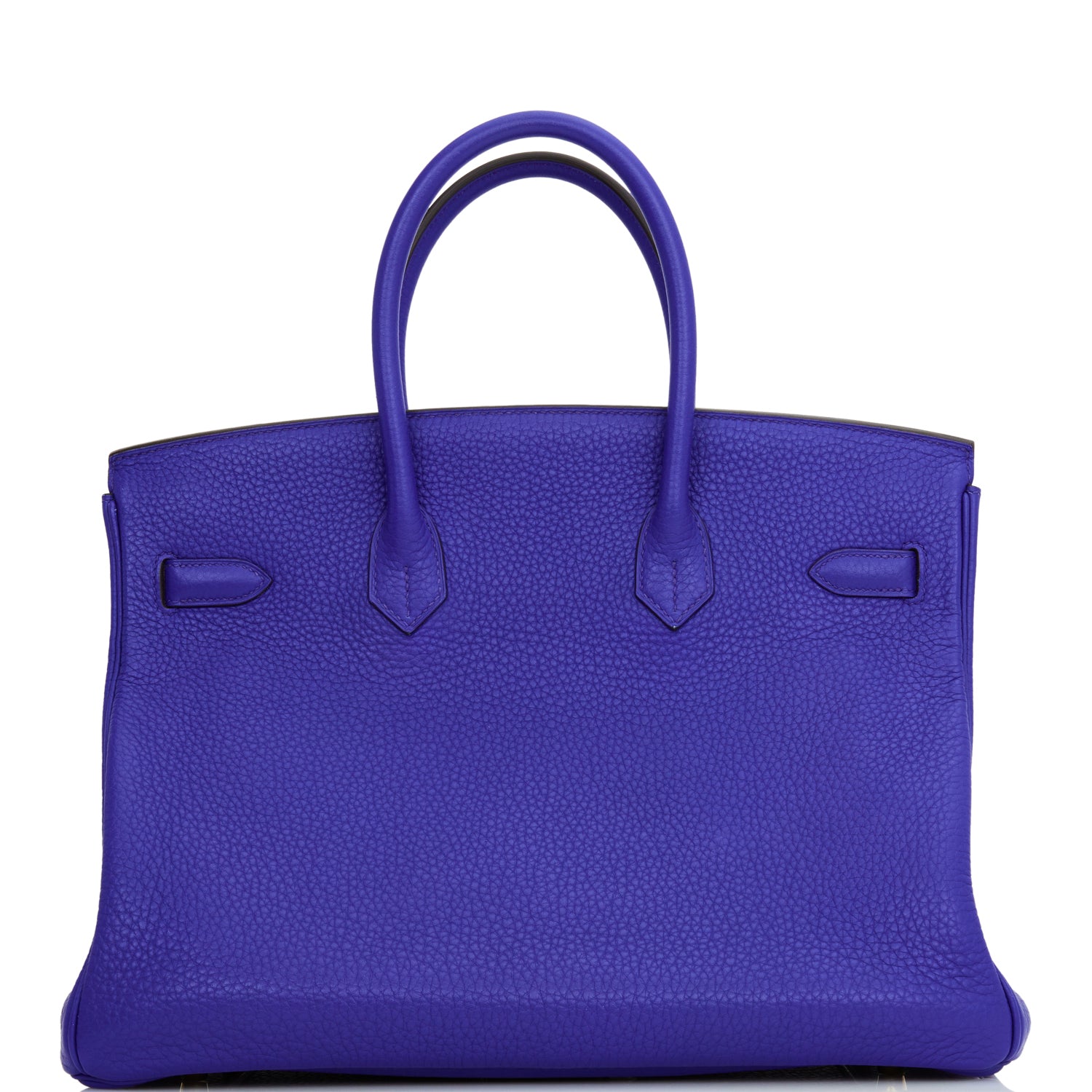 Pre-owned Hermes Special Order (HSS) Birkin 35 Bleu Electric Verso Clemence Gold Hardware
