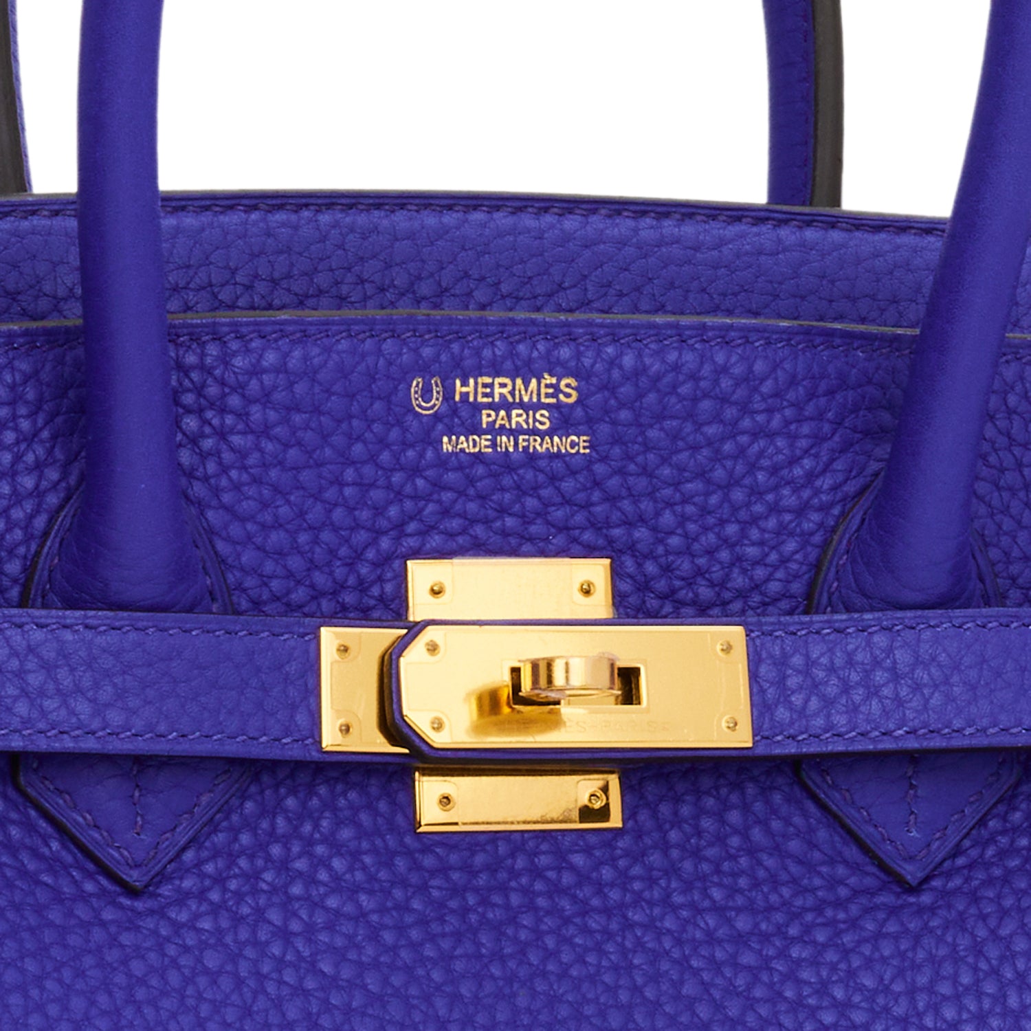 Pre-owned Hermes Special Order (HSS) Birkin 35 Bleu Electric Verso Clemence Gold Hardware