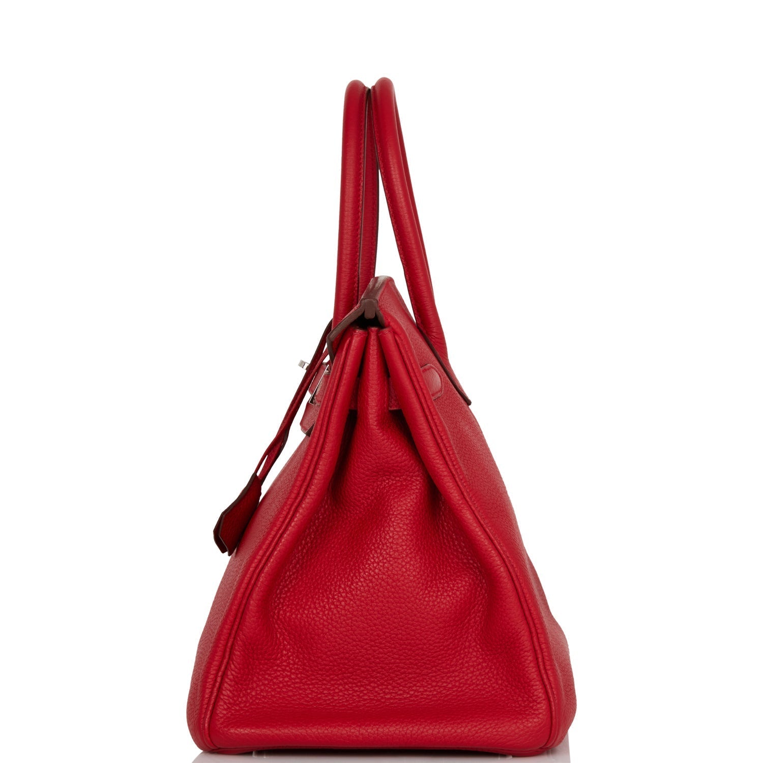 Pre-owned Hermes Birkin 35 Rouge Casaque Clemence Palladium Hardware