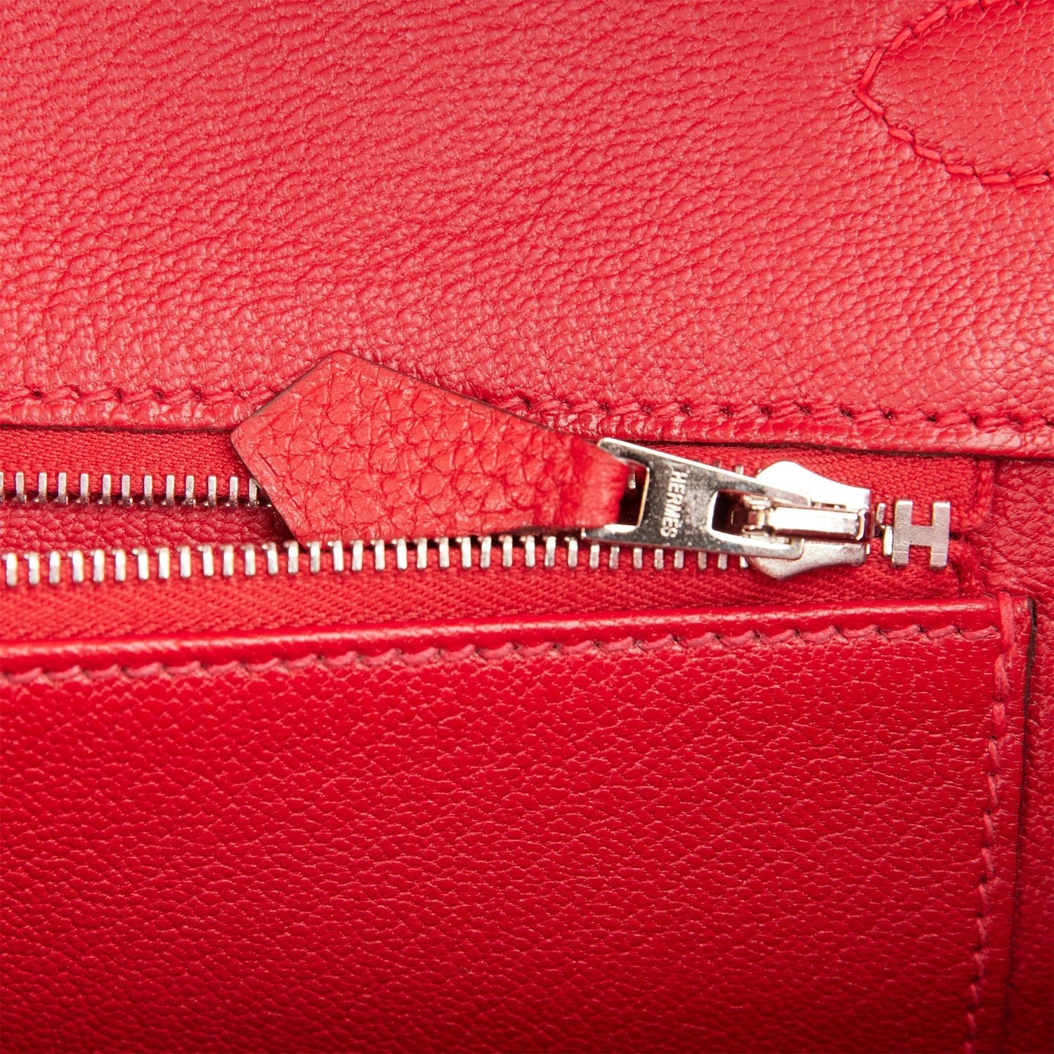 Pre-owned Hermes Birkin 35 Rouge Casaque Clemence Palladium Hardware