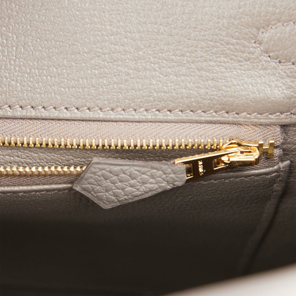 Hermes Birkin 25 Etain Togo Rose Gold Hardware