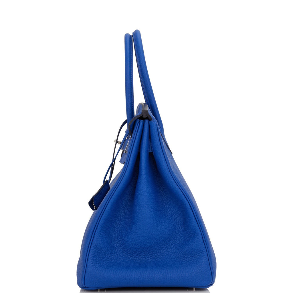 Hermes Birkin 35 Bleu Royal Togo Palladium Hardware