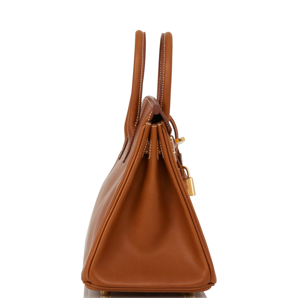 Hermes Birkin 25 Fauve Barenia Gold Hardware
