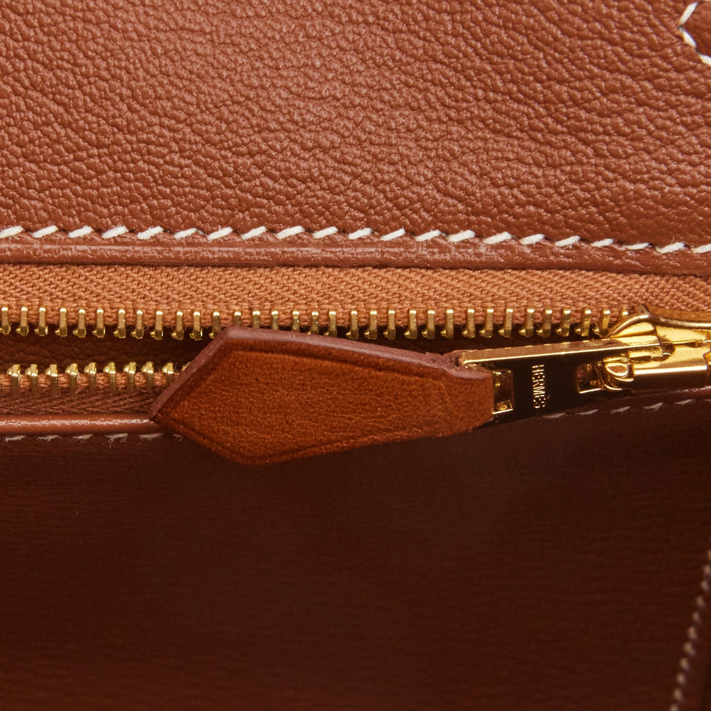 Hermes Birkin 25 Fauve Barenia Gold Hardware