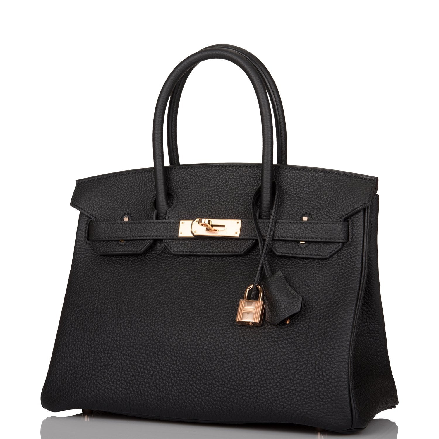 Hermes Birkin 30 Black Togo Rose Gold Hardware