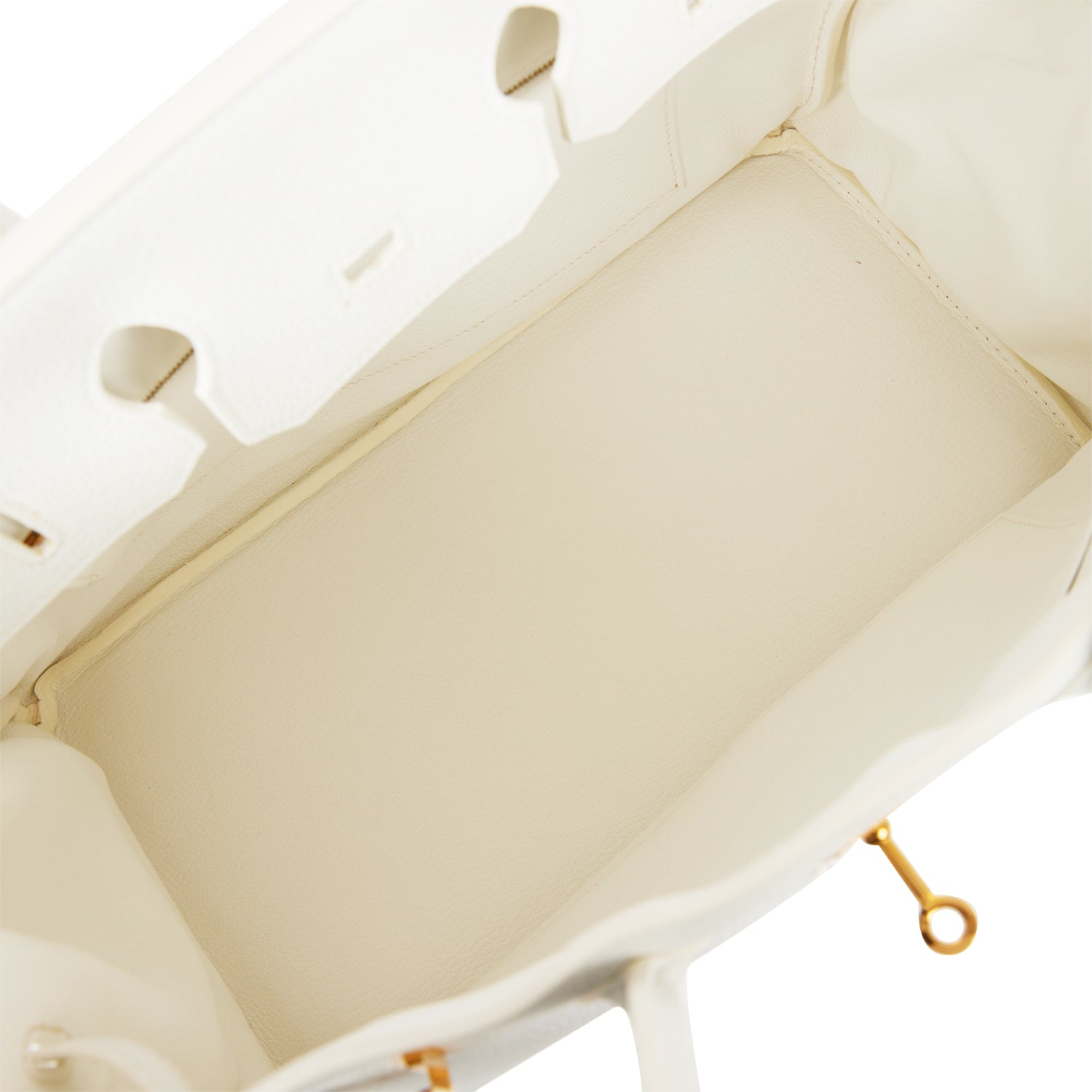 Pre-owned Hermes Birkin 35 White Clemence Gold Hardware