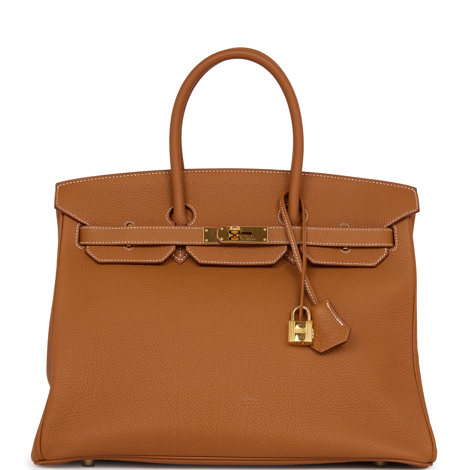 Pre-owned Hermes Birkin 35 Gold Togo Gold Hardware