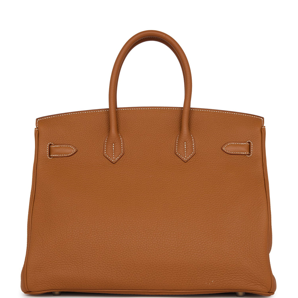 Pre-owned Hermes Birkin 35 Gold Togo Gold Hardware
