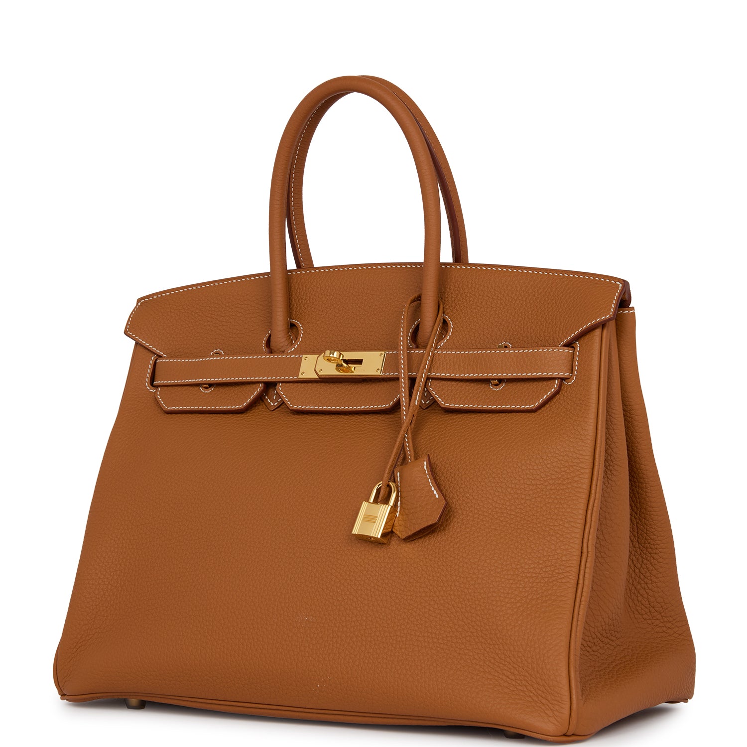 Pre-owned Hermes Birkin 35 Gold Togo Gold Hardware
