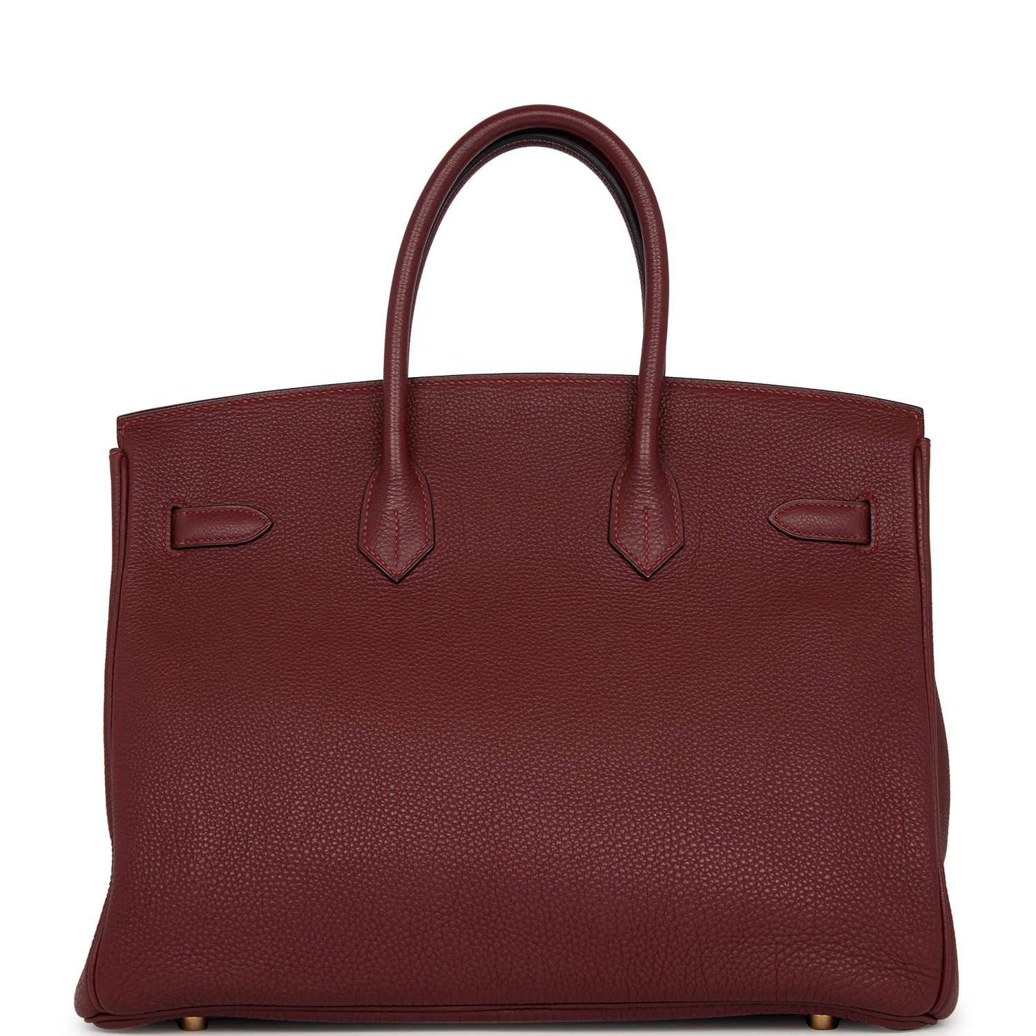 Pre-owned Hermes Birkin 35 Rouge H Togo Gold Hardware Deposit