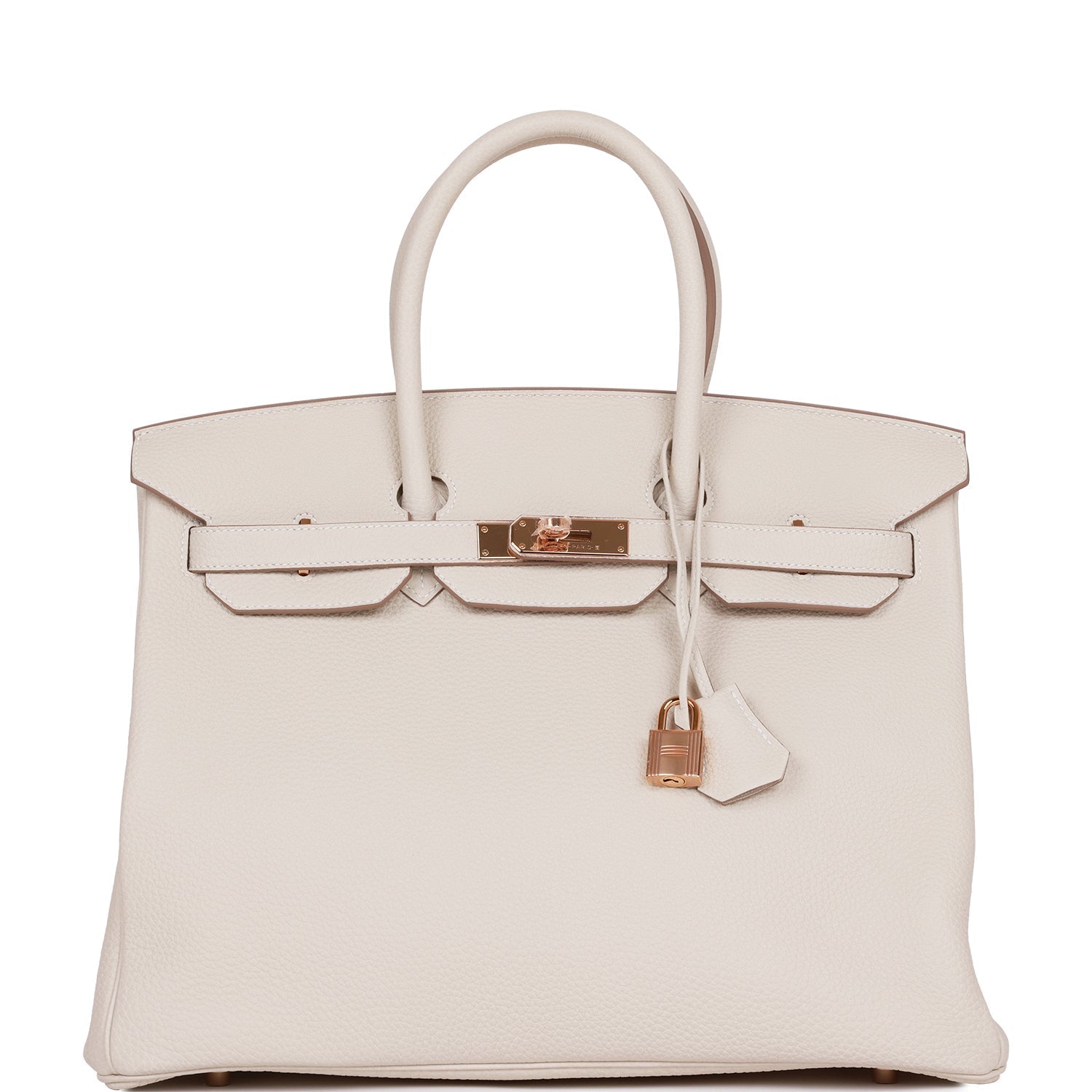 Pre-owned Hermes Birkin 35 Craie Togo Rose Gold Hardware - Payment 2 of 3