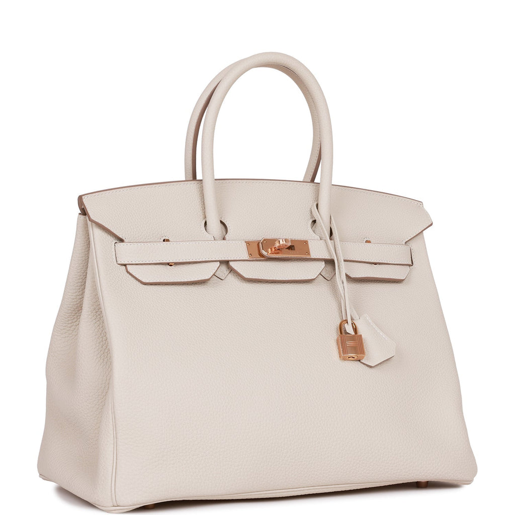 Pre-owned Hermes Birkin 35 Craie Togo Rose Gold Hardware - Payment 2 of 3