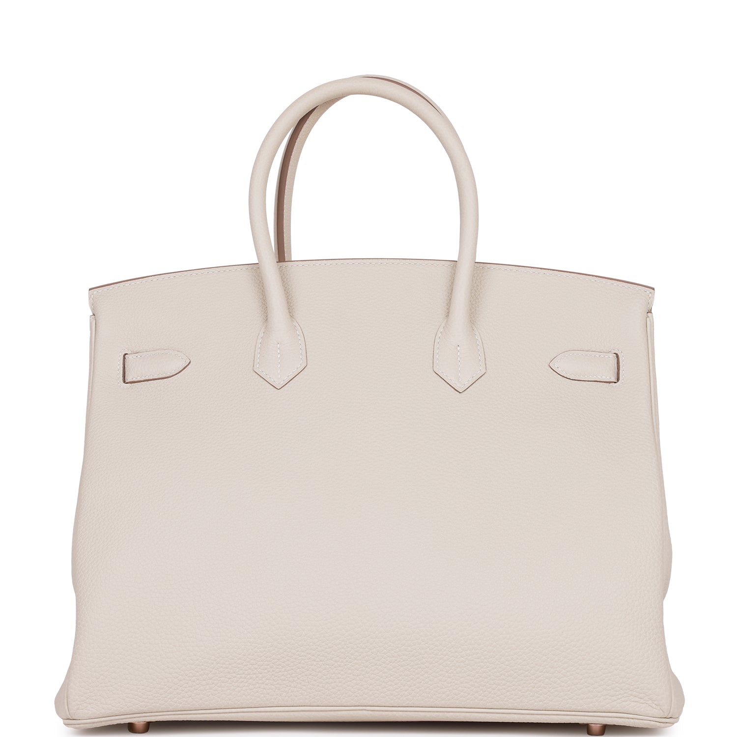 Pre-owned Hermes Birkin 35 Craie Togo Rose Gold Hardware
