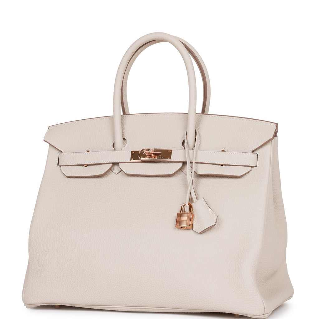Pre-owned Hermes Birkin 35 Craie Togo Rose Gold Hardware - Payment 2 of 3